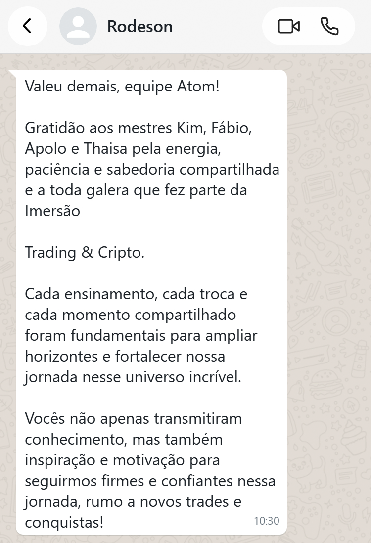 Depoimento de aluno 1