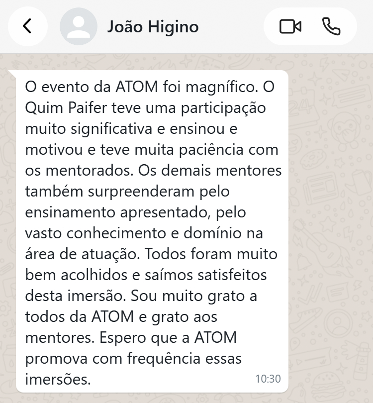 Depoimento de aluno 3