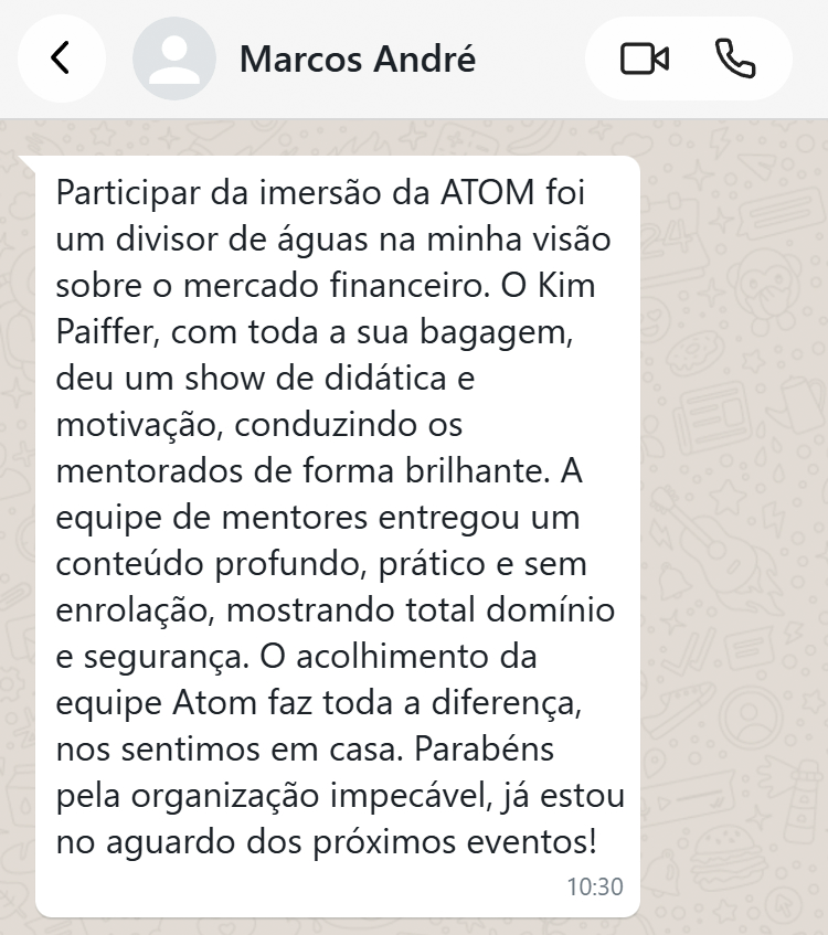 Depoimento de aluno 5